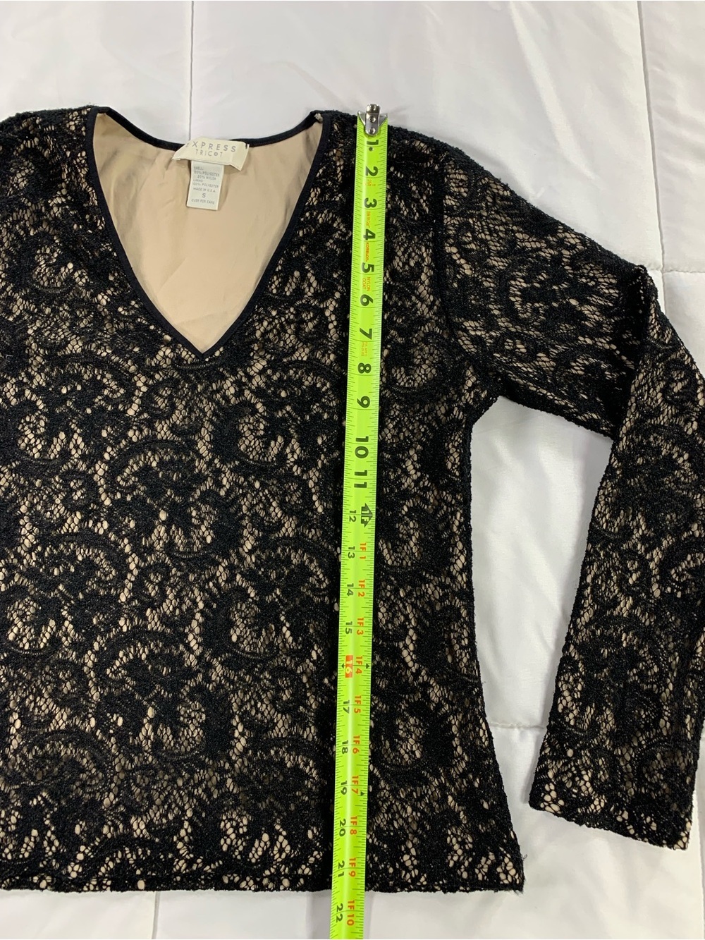 Pre loved EXPRESS TRICOT shirt womens size S - Picture 2 of 4